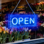 Open Signs for Business, LED Neon Open Sign Lighted Open Lights for Business Window Door Wall Hanging Coffee Snack Bar Restaurant Barbershop Retails Store Shop, USB Power & Dimmab