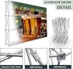 Fabric Pop Up Display Customized 7.5x17.5 FT Straight Trade Show Exhibit Booth Trade Show Backdrop Display Pop-Up Tension Fabric Displays