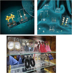 PH PandaHall 10pcs Acrylic Earring Holder Single Pair L-Shape Jewelry Displays Stand Earring Organizer for Jewelry Dangling Slant Back Display Props Show Retail Store Marketing 1.3x1.7x3 Inch
