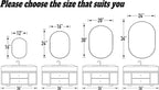 30x20 Mirror Runway Oval Wall Mounted Aluminum Alloy Metal Frame Rectangle Mirrors for Entryway Bedroom Bathroom Living Room 30 20 inch Silver