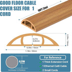 Floor Cord Covers for Wires 10FT Cable Hider Wire Cover Self Adhesive Cord Hider Floor for Offices, Homes, Workshops, Warehouses Cable Cavity 0.39" W x 0.27" H