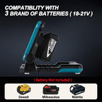 4000LM 25W Cordless Work Light Compatible with Dewalt, Makita and Milwaukee 18-21V Power Battery, Brightness Adjustable, Flicker Free (Battery Not Included)