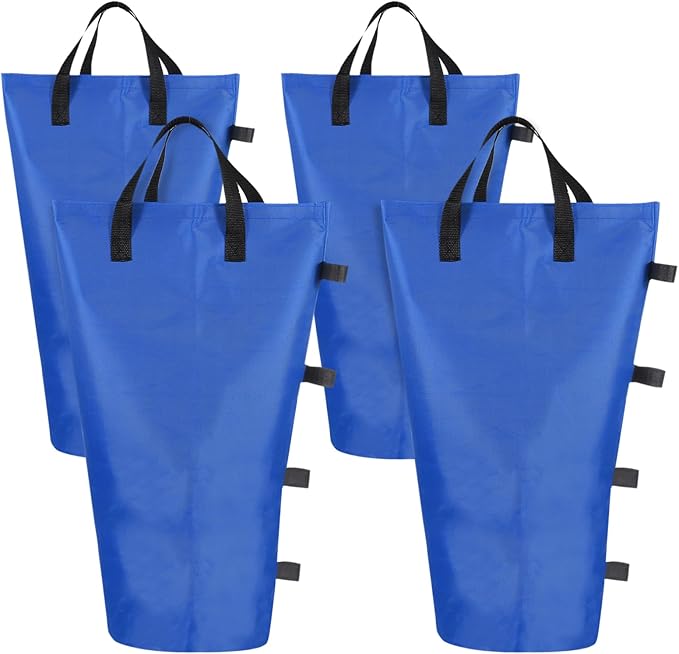 PATIKIL Canopy Weight Sand Bags, 4 Pack 150 Lbs Total Extra Large Weights Bags Waterproof Tent Leg Weights Sandbags for Outdoor Canopy Tent Sun Shelter Patio Ladder Blue (21x9")