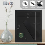 VCK Picture Frame 8×10 Set of 5 Display Pictures 5x7 with Mat or 8x10 Without Mat, High Definition Glass Multi Black Photo Frames for Baby Pictures, Weddings, Portraits Display