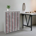 Drawer Storage Cabinet | Storage Cabinet Part Organization Shelves | Bolt and Nut Tool Storage Steel Cabinet | Hardware Organizer and Storage Organization | with Dividers and Labels (Clear)