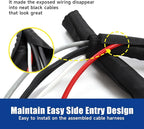 Braided-Wiring-Loom Black Mesh Woven Split-Sleeves for Automotive/Electrical/Multi-Cable Strings Cabling Management Protector Covering (1/2" - 28 Feet)