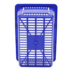 12Pcs Plastic Shopping Baskets with Handles, 18L/4.7Gal Durable Plastic Shopping Cart, Large Portable Grocery Basket for Retail Store, Supermarket, Blue