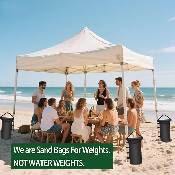 112lbs Canopy Tent Weights Sand Bags Set of 4, Heavy Duty 1680D Canopy Weights Sandbags for Instant Outdoor Canopy, Pop Up Sun Shelter, Gazebos, Sunshade