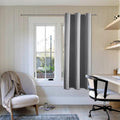 ChrisDowa Blackout Curtains 54 Inches Long for Living Room, Grommet Thermal Insulated Room Darkening Curtains for Bedroom (1 Panel Set, Light Grey, 38W x 54L)
