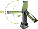 PowerSmith 4500 Lumen Rechargeable Cordless Work Light with Stand, LED Camping Light 72" Tall (PWLR045T)