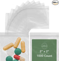 2 x 2 Inch Resealable Plastic Bags 1000 Pack — Clear Reclosable Mini Bags with Zipper Seal for Jewelry, Beads, Small Parts, Crafts, Hardware