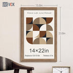 VCK 14x22 Picture Frame 5 Pack - Brown Walnut, Natural Textured Solid Wood Frame, Wall Gallery Frame