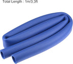 uxcell Foam Tubing for Handle Grip Support, 25mm ID 35mm OD 1m Length Blue