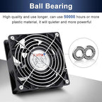 Wathai EC Industrial Case Fan 120mm x 38mm Ball Bearing 116 CFM AC 110V 115V 120V 220V 240V Brushless Cooling Fan 120x120x38mm