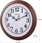 OSTAR Silent Rustic Wall Clock, Battery Operated, Vintage 12 Inch Round Clock, Living Room Bedroom Kitchen Wall Decor