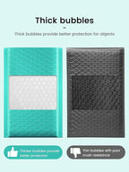 GSSUSA Teal Bubble Mailers 4x8 Inches 19200 Pack, Usable Size 4X7" Bubble Envelopes for Small Business, 1 Pallet Padded Envelope, Shipping Mailers, Packaging Bags, Mailing Envelopes, Shipping Supplies