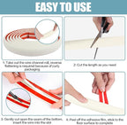 Floor Cord Cover Cable Cavity Self Adhesive Cord Hider Floor 10FT Floor Cable Management Power Cord Protector Floor Electric Cord Covers for Offices, Gym, Exhibitions (Beige, 1.18" x 10')