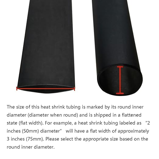 3:1 Ratio Heat Shrink Tubing Roll Adhesive Lined Industrial Marine Grade Dual Wall Heat Shrink Tube Waterproof and Sealed Black (2 inches(50 mm), 10 Feet)