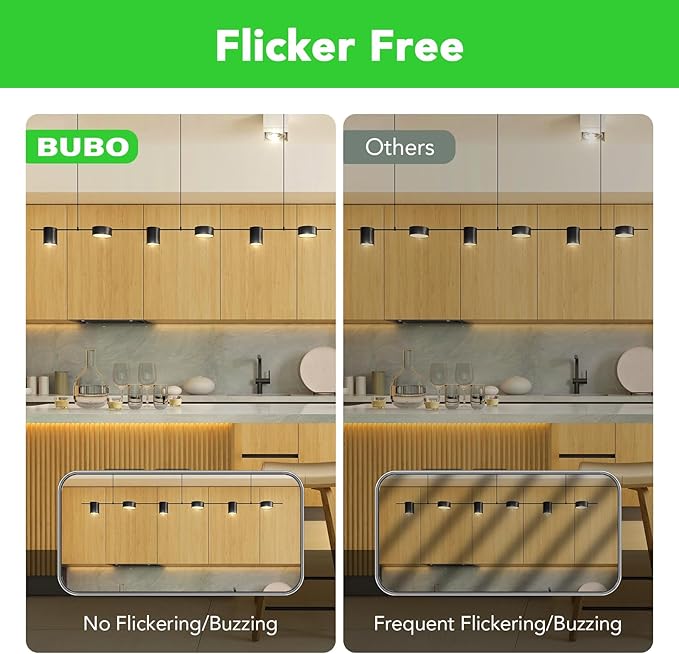 BUBO GU10 LED Bulb 6W Equivalent 50W, 3000K Warm White 650 Lumens, Non-Dimmable GU10 Bulb Replacement for Track Lighting, MR16 LED Bulb for Kitchen, Range Hood, Living Room, Bedroom, 10 Pack