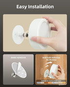 EZVALO LED Wall Mounted Lights, 5500mAh Rechargeable Wall Sconces Lamp, 3 Color Temps & Remote and Touch Control, 360°Rotation Dimmable Cordless Wall Light for Bedroom (3 Pack White)