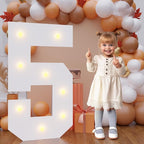 Bugame 3FT Marquee Numbers, Large Light Up Numbers for 15th 50th Birthday Decorations Warm Light for Anniversary Party Decor, Number 5