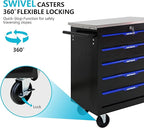 5 Drawers Rolling Tool Box on Wheels, Multifunctional Tool Chest Cabinet with Lock, Drawers Rolling Tool Cart Trolley Organizer Tool Storage Case for Garage,Warehouse - DIY Interconnectable