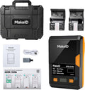 MakeID EP53 Label Maker with Hard Case, Portable Industrial 2" Print Head Bluetooth Label Printer, Mobile APP & PC Editor Compatible, 2000mAh Li-ion Battery, Come with 3 Label Cartridges for Job Sites