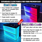 PartyLife Premium Portable Bar Table w/Folding Legs, Black Fabric Bar Skirt, 2 Storage Shelves & 2 Carrying Bags | Commercial Grade | Strong & Sturdy - White