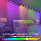 GU10 16-Color RGB Track Lighting Heads (12-Pack GU10) – IR Remote Control Color-Changing Ambient Lights, Perfect for Living Room, Home Parties, Nightclubs and Bars