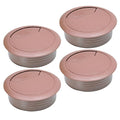 Desk Grommet 2-1/16" (53 mm), Desk Cord Hole Cover, Cable Grommet ABS Plastic, Desk Hole Grommet for Office and Home Table Cable, Detachable Adjustable Cable Cord Organizer (Reddish Brown 4 Pcs)