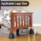 Bed Riser/Furniture Lift Bed/Bed risers/Furniture Lifter/Table risers/Frame Risers Create Under Bed Storage Heavy Duty for Furniture Height Adjustment (Black 8 Pack, 6 Inch)