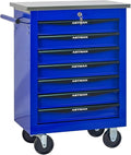 7 Drawer Rolling Tool Chest with Locker, 22.2" D Metal Movable Lockable Tool Cart Box Multi-Functional Hardware Storage Cabinet Box for Warehouse Basement Home Pantry Garage