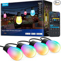 Govee S14 Bulb Outdoor String Lights 2, 144ft Smart RGBIC Warm White Patio Lights with 45 LED Bulbs, 111 Scene Modes for Outdoor Decor, Works with Alexa, Google, Matter, APP Control, IP66 Waterproof