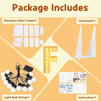imprsv Light Up Letters, 4FT Marquee Letters for Birthday Wedding Engagement Party Decor, Large Marquee F for Party Decoration Arch Kit Decorations