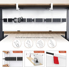 Univivi No Drill Under Desk Cable Management Tray, 48" Cord Organizer for Table, Clamp/Screw Mount Desk Cable Management, Premium Fabric Cable Management Tray for Office, Home (Extra Large)