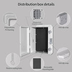 Outdoor Electrical Junction Box, ABS Water Resistant Enclosure with Internal Mounting Panel & Hinged Cover (13" H* 9.2" L* 5.6" W)
