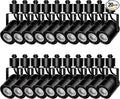 Track Lighting Heads 10W 4000K Cool White Dimmable Bright LED Track Lights Fixtures for Accent Retail Kitchen Artwork,120V Linear Track Light H Type-CRI90+ 24° 1000lm - 20 Pack (Black)