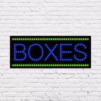 LED Boxes Sign for Retail Business Displays |Advertising Electronic Light Up Sign for Windows Walls |11"H x 27"W x 2"D