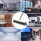 Heavy Duty Floor Scrub Brush and Grout Cleaner Tool with Long Handle Deck Brush with Stiff Bristles Outdoor Scrubber for Cleaning Deck Tile Kitchen Swimming Pool Bathroom(2 Pack Brush Head)