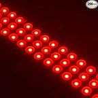 200 PCS Red Emitting Color 1.32 W DC12V Injection 3 LED Module Waterproof Decorative Back Light for Letter Sign Advertising Signs with Tape Adhesive Backside