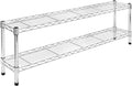 Shelving Inc. 8" d x 48" w Chrome Wire Shelving with 2 Tier Shelves, Weight Capacity 800lbs Per Shelf