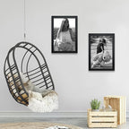 VCK Poster Frame 11x17 Black Set of 5,Solid Wood Picture Frame for Wall Mounting Hanging Art and Puzzles