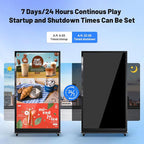 75 Inch Full Screen Indoor Floor Stand Digital Signage Digital Kiosks With Android System Lcd Poster Display With WiFi HDMI/USB Input Auto Media Player