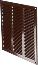 Repa Market 12x12 Inch Air Vent Cover/Brown Galvanized Steel Louvered Grill Cover with Mesh Screen/Wall or Ceiling Vent/Durable Flush Mount HVAC Register for Indoor and Outdoor Ventilation