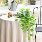 Artificial Devil's Ivy Golden Pothos Fake Plant,Hanging Potted Plants for Wall Home Patio Indoor Outdoor Decor(H 26in)