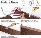 GSCIT Club Walnut Edge Banding, 1 inch x 50ft roll of Veneer PVC Edge Banding Pre-glued Flexible, Wood Tape for Cabinet Repair