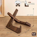 Bowl Stands for Display, 6.5 Inch Plate Holder, Wooden Easel Frame Holder, Display Stand for Large Deep Platters and Dishes, 6.5" H x 9" W x 7.9" D (For Bowls under 5" in Depth)