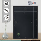 VCK 18x24 Poster Frame Black 5 Pack - with Mat 16x20, Textured Exclusive Solid Wood Picture Frame, Horizontal and Vertical Formats with Included Hanging Hardware