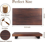 Small Bathroom Counter Organizer Tray Wooden Pedestal Stand for Display Decor Farmhouse Wood Risers Soap Dish Dispenser Holder for Kitchen Sink Tray Modern Bathroom Vanity Accessories Decorative trays