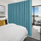 Hiasan Privacy Room Divider Patio Sliding Door Curtain Extra Wide Blackout Thermal Insulated Curtains with Back Tab & Rod Pocket for Bedroom Partition Living Room (120 x 96 Inches, Turquoise)